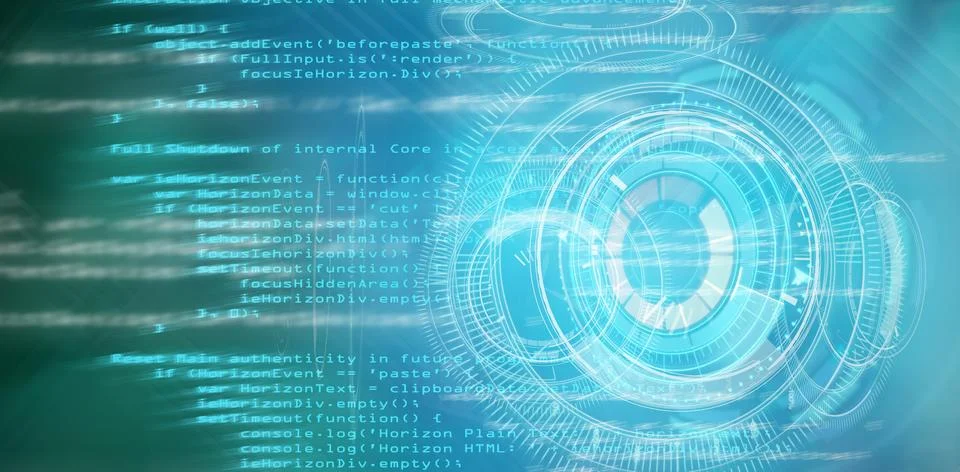 Composite image of blue code Stock Illustration
