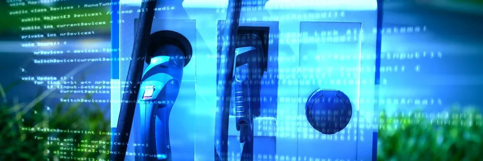 Composite image of blue code 스톡 일러스트