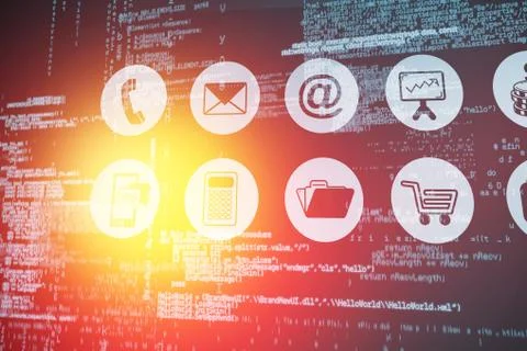 Composite image of blue codes Stock-Illustration