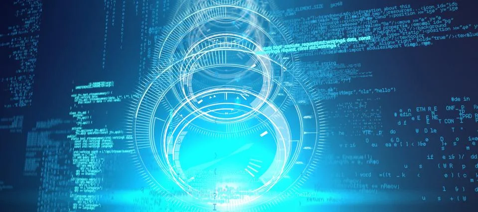 Composite image of blue codes Illustrazione stock