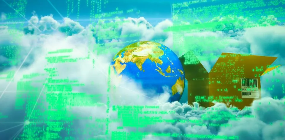 Composite image of blue codes Stock Illustration