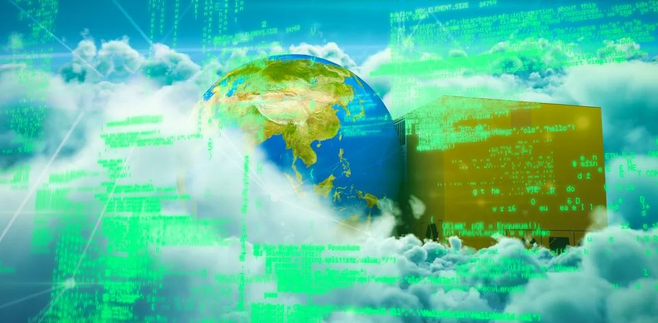 Composite image of blue codes Stock Illustration