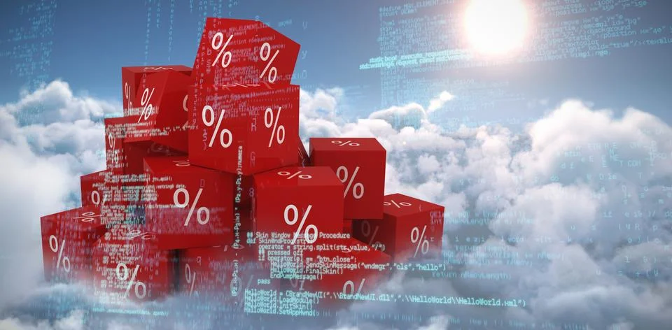 Composite image of blue codes Stockfoto's