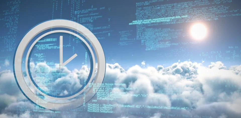 Composite image of blue codes Stock Photos