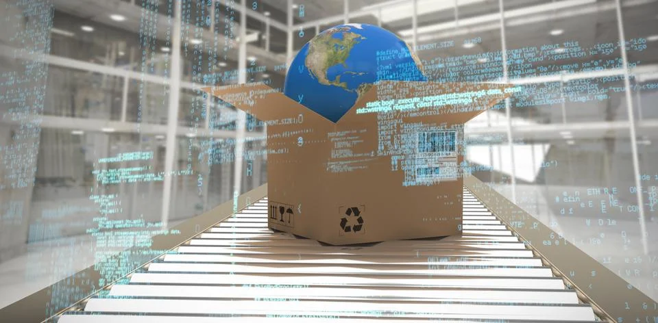 Composite image of blue codes Stock Photos