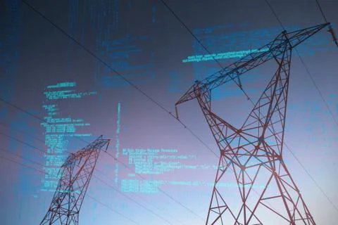 Composite image of blue codes Stock-Fotos
