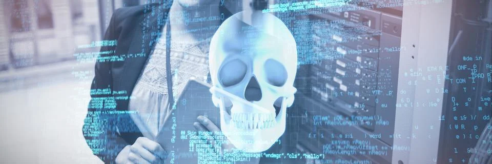 Composite image of blue codes Foto stock