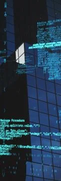 Composite image of blue codes Stock-Fotos