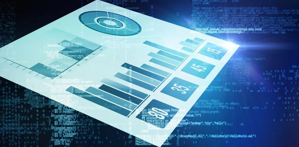 Composite image of blue data Stock Illustration