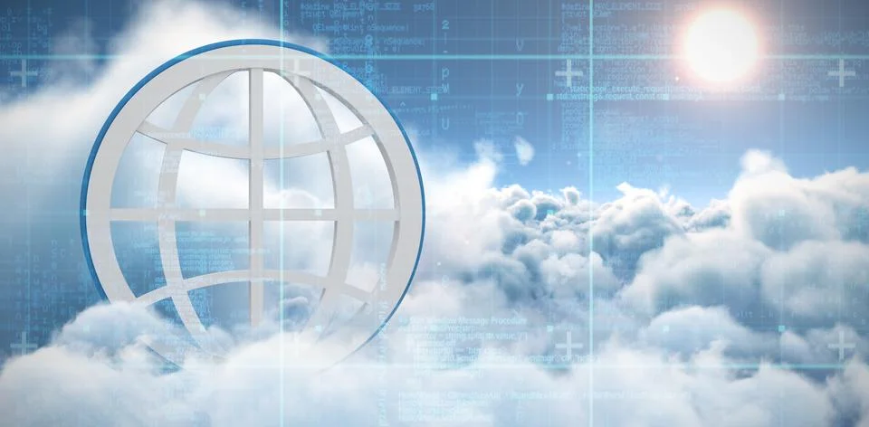 Composite image of blue data Stock Photos