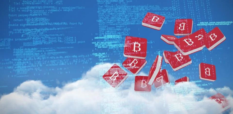 Composite image of blue data Stock Photos