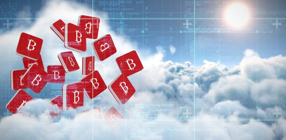 Composite image of blue data Stockfoto's