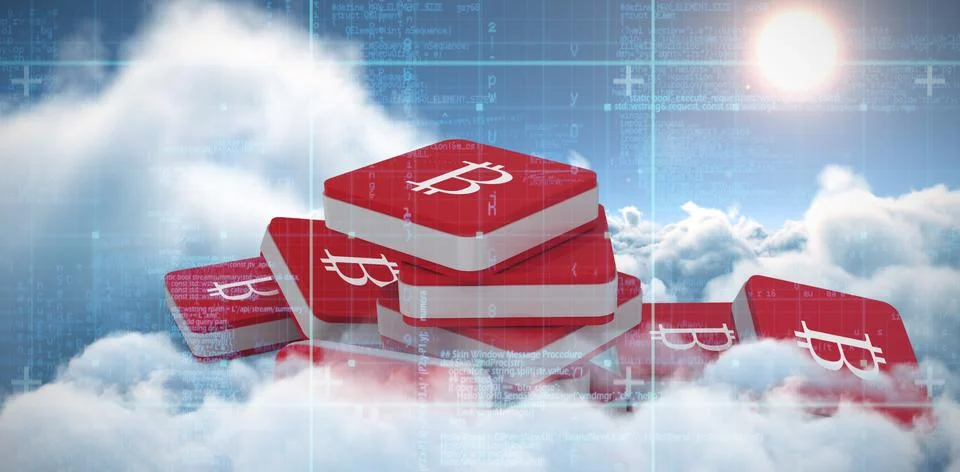 Composite image of blue data Stockfoto's