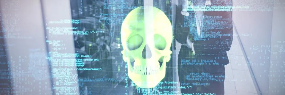 Composite image of blue data Foto stock