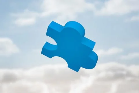 Composite image of blue jigsaw 스톡 일러스트