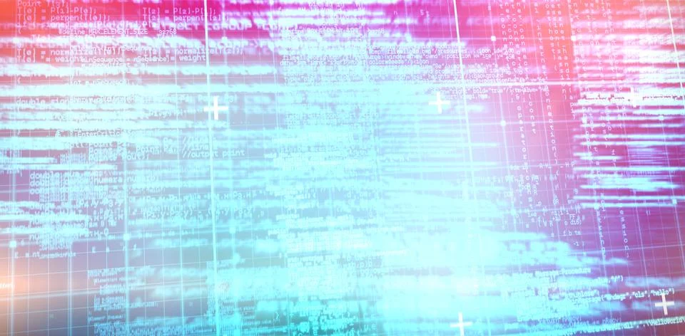 Composite image of blue matrix and codes Stock-Illustration