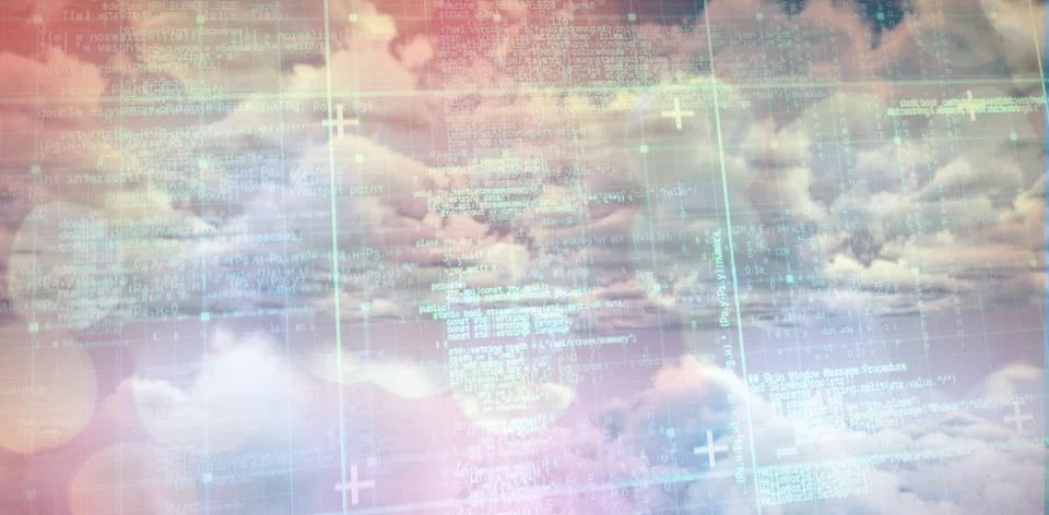 Composite image of blue matrix and codes Stock-Illustration