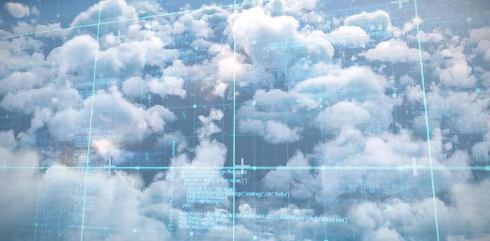 Composite image of blue matrix and codes Stock-Illustration