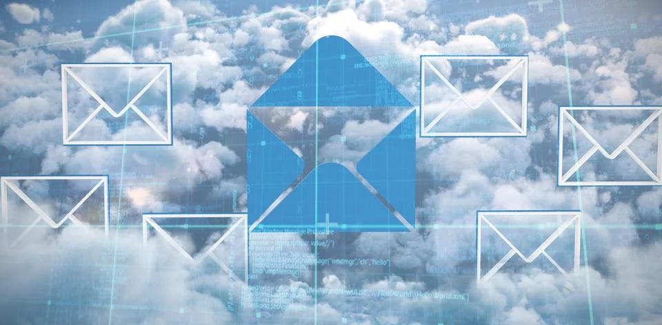 Composite image of blue matrix and codes 스톡 일러스트