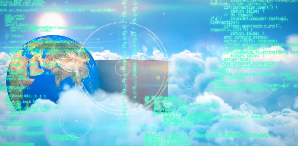 Composite image of blue programme Ilustración de archivo