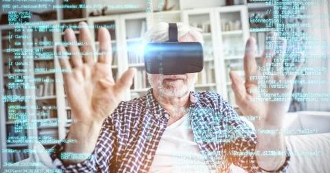 Composite image of blue programme Stock Photos