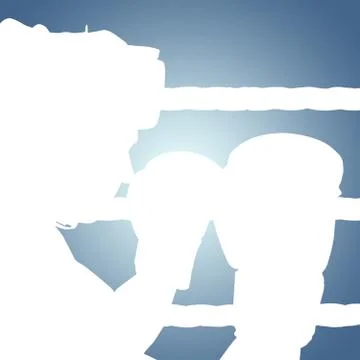 Composite image of boxer performing boxing stance Stock Illustration
