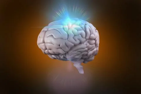 Composite image of brain Stock Illustration