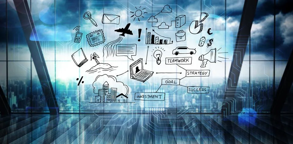 Composite image of brainstorm graphic Stock Illustration