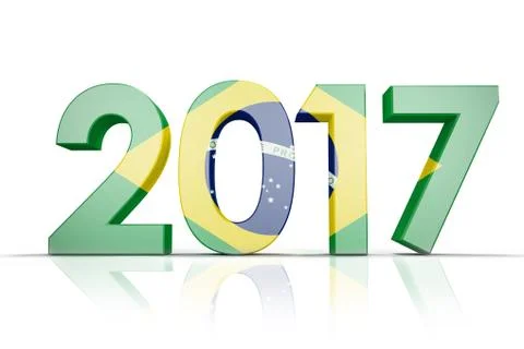 Composite image of brasil national flag Stock Illustration