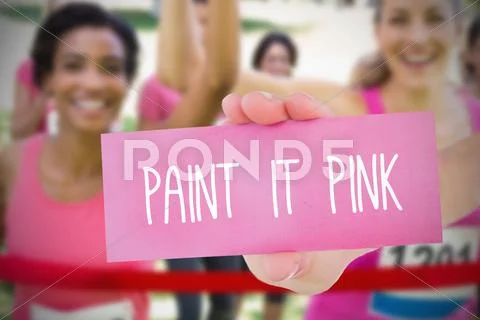 Composite image for breast cancer awareness Stock Photos
