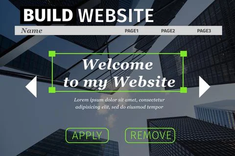 Composite image of build site interface Illustrazione stock