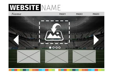 Composite image of build site interface 스톡 일러스트