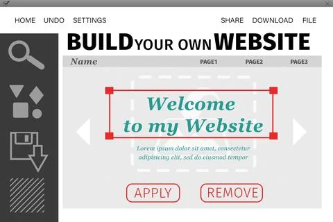 Composite image of build site interface Stock Illustration