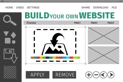 Composite image of build site interface Stockfoto's