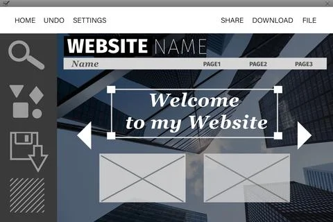 Composite image of build site interface 库存照片