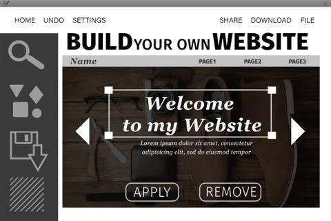 Composite image of build website interface 스톡 일러스트