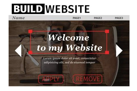 Composite image of build website interface 스톡 일러스트