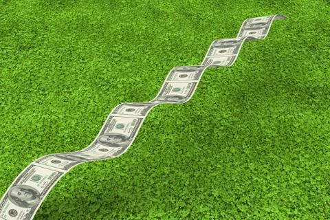 Composite image of bumpy dollar road Stock Illustration