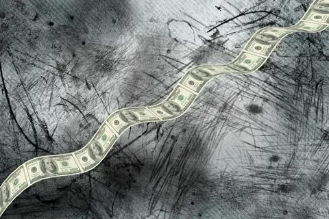 Composite image of bumpy dollar road 스톡 일러스트