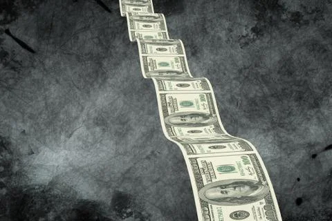 Composite image of bumpy dollar road Stock Illustration
