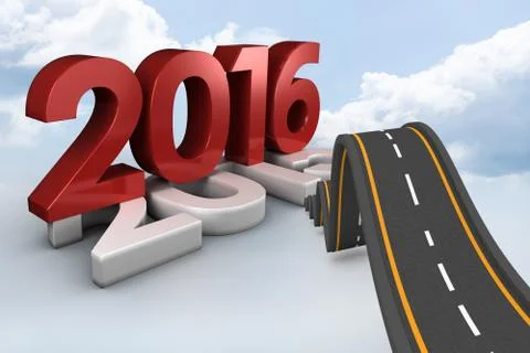 Composite image of bumpy road Stock Illustration
