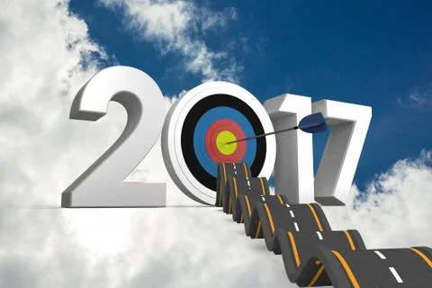 Composite image of bumpy road Stock Illustration