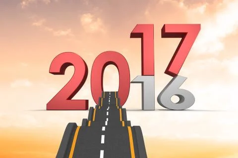 Composite image of bumpy road Stock Illustration
