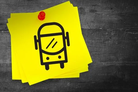 Composite image of bus graphic Stock Illustration