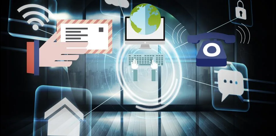Composite image of business graphics Stock Illustration