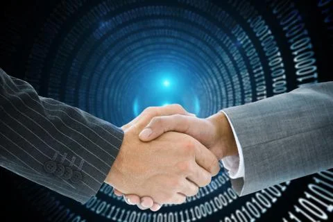 Composite image of business handshake Stock Illustration