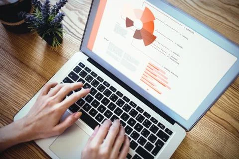 Composite image of business interface with graphs and data Stock Photos