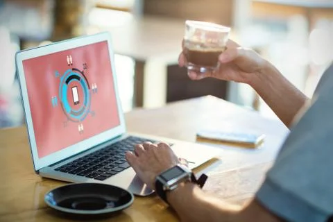 Composite image of business interface with graphs and data Stock Photos