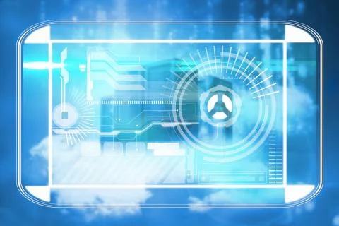 Composite image of business interface Illustrazione stock