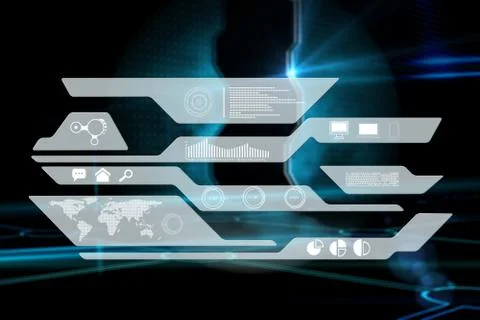 Composite image of business interface Ilustração Stock